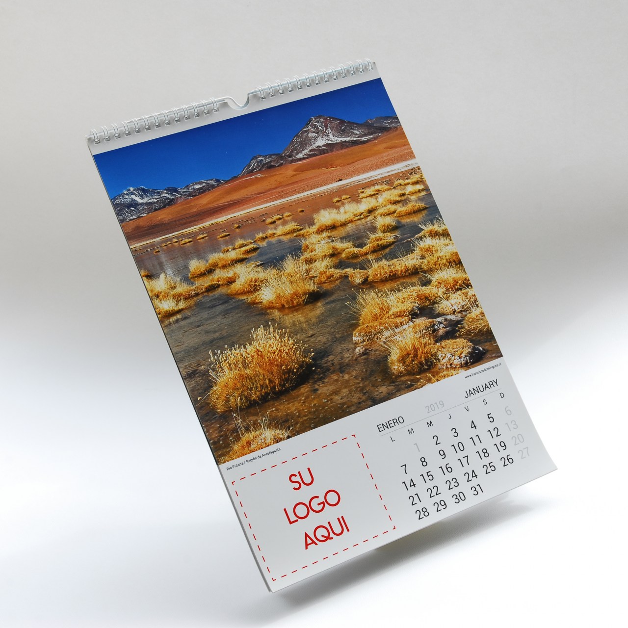 Calendario con fotografías de Chile
